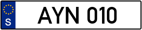 Trailer License Plate